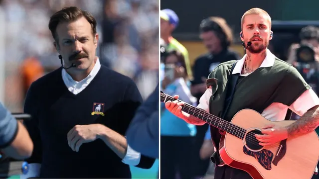Jason Sudeikis revives Ted Lasso to give Justin Bieber surprise intro at FIFA World Cup halftime show