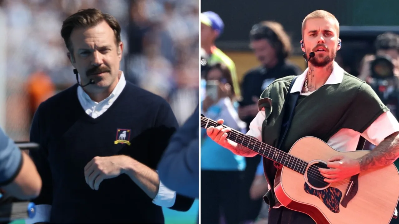 Jason Sudeikis revives Ted Lasso to give Justin Bieber surprise intro at FIFA World Cup halftime show