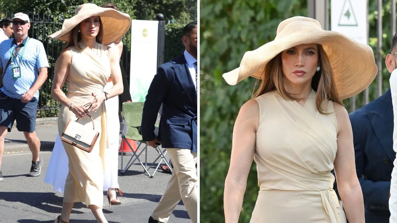 Jennifer Lopez breaks major Wimbledon style rule as she steps out wearing giant hat for Men's Singles Final