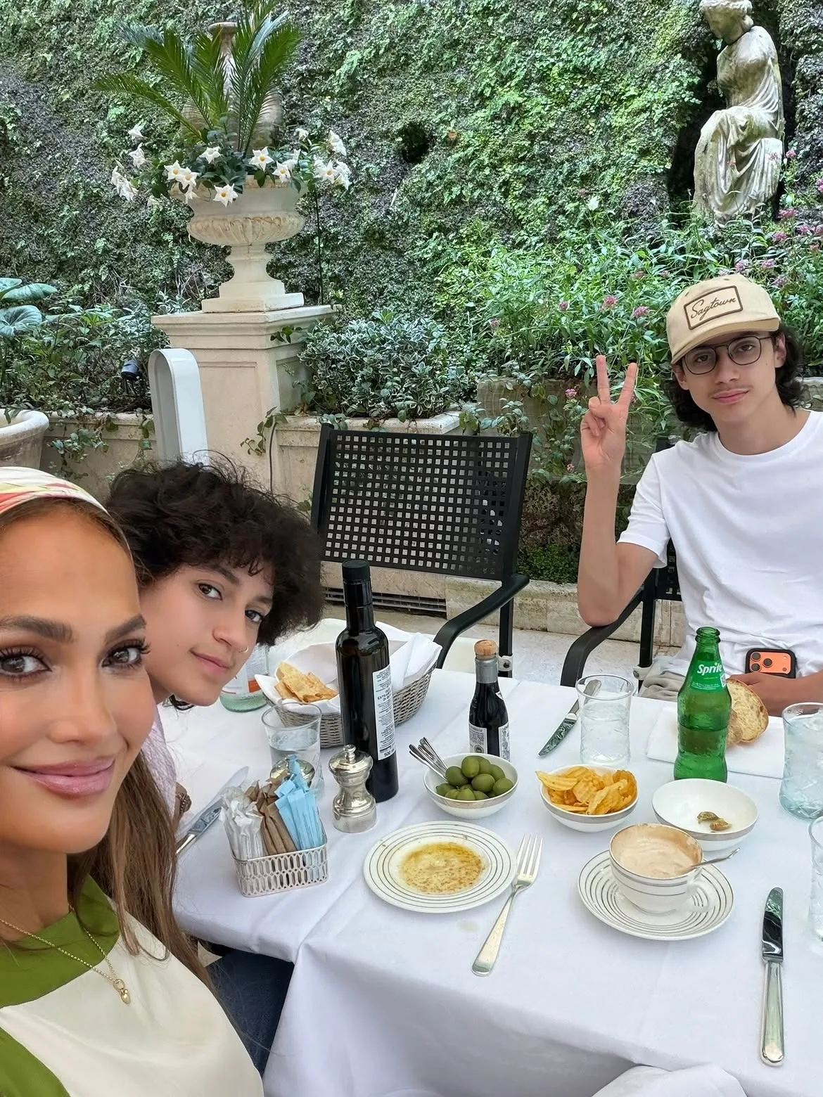 Jennifer Lopez enjoys family lunch with twins Max and Oskar