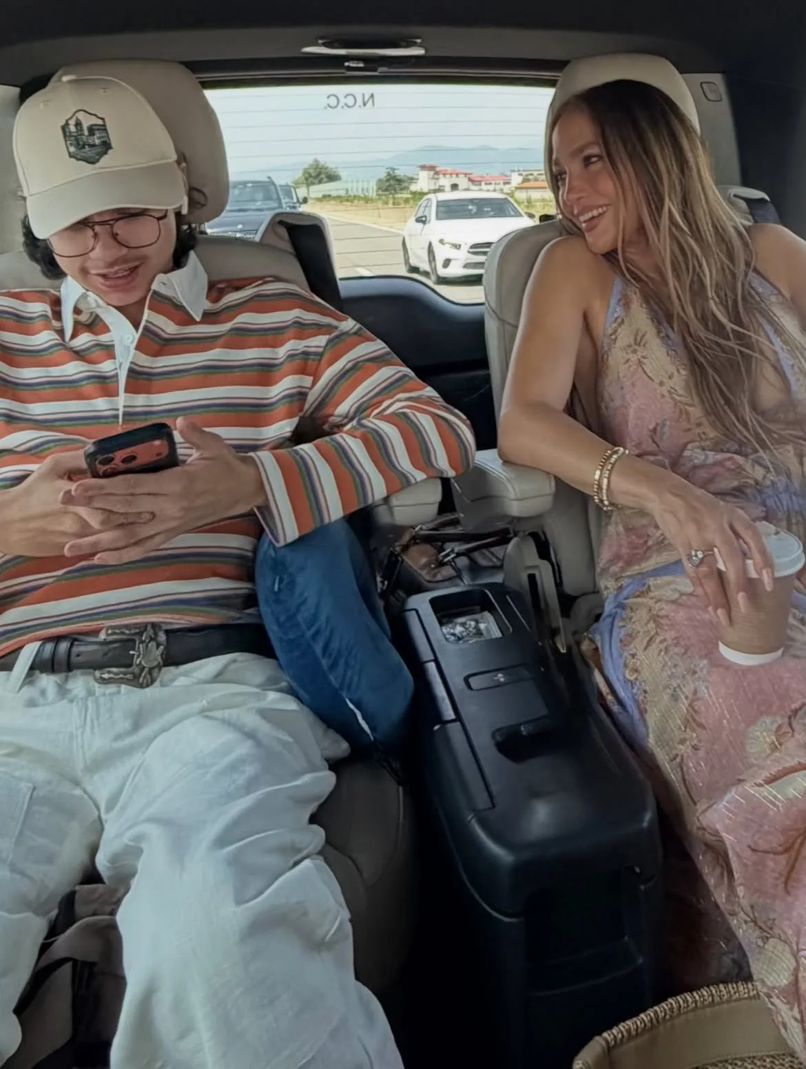 Jennifer Lopez shares a candid car moment with Max
