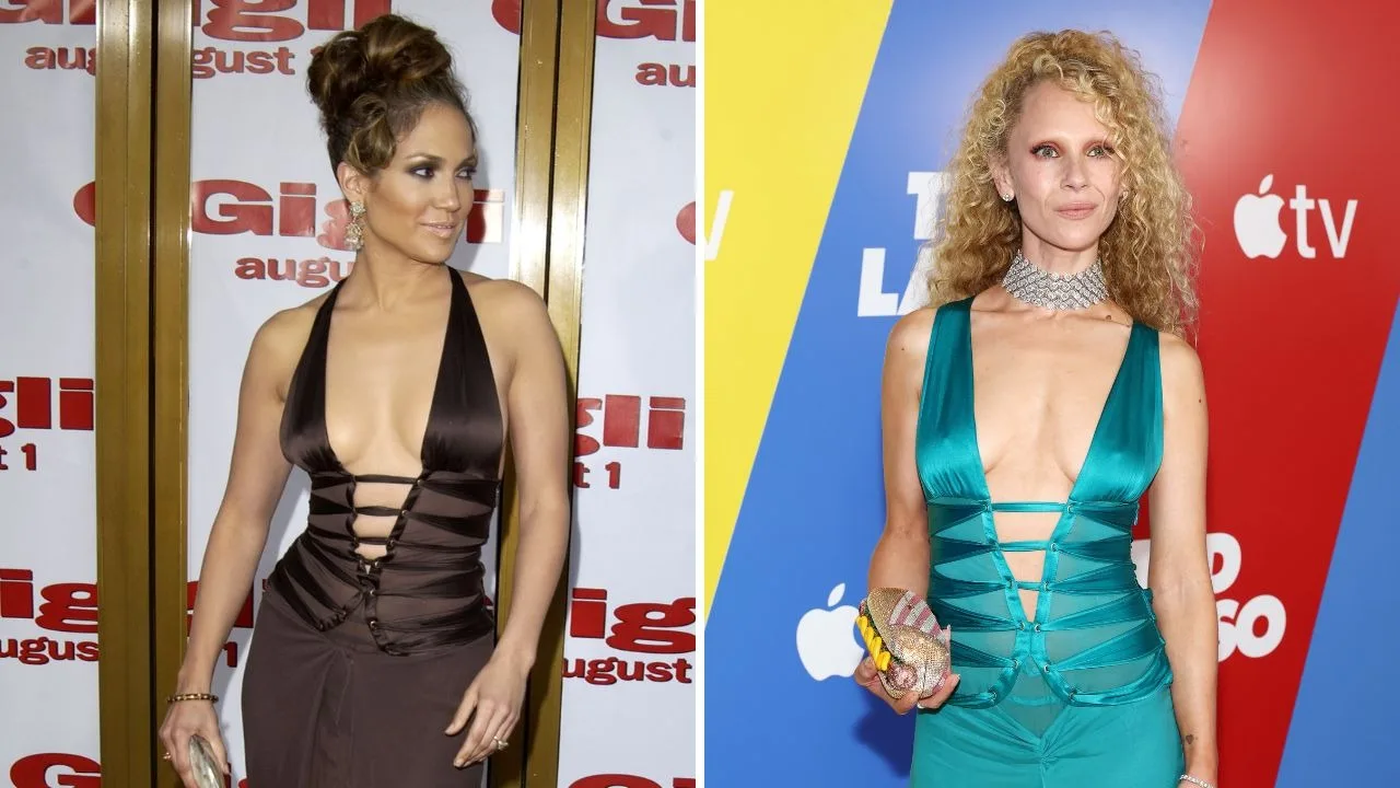 Juno Temple pays fitting tribute to Jennifer Lopez during 'Ted Lasso 4' premiere (Photo by SGranitz/WireImage, Cindy Ord/Getty Images)