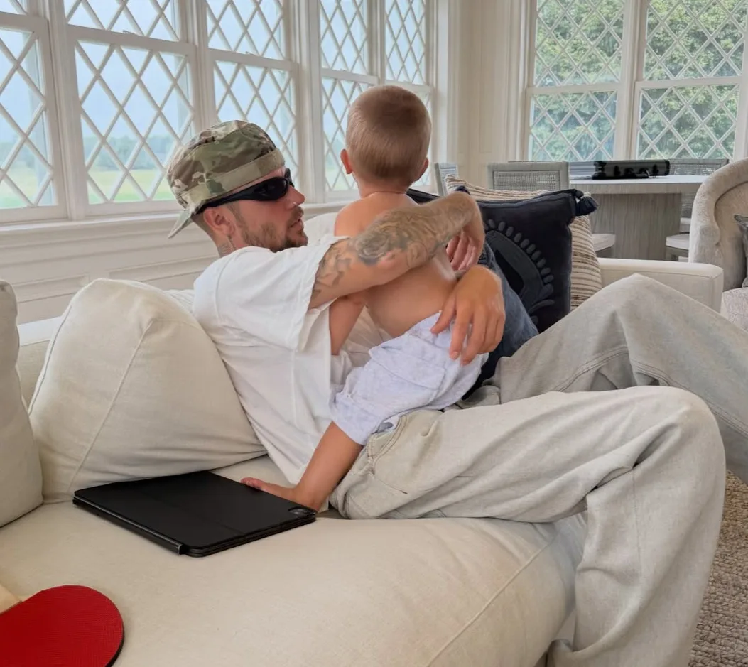 Justin Bieber enjoys a cozy moment with son Jack