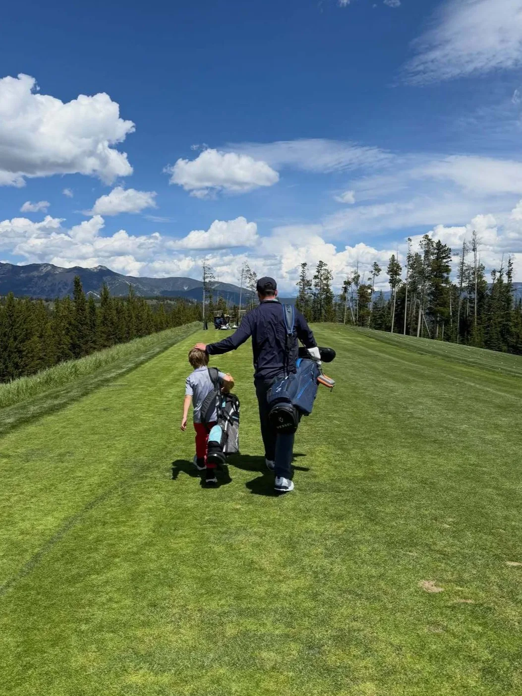 Justin Timberlake enjoys a father-son moment with Phineas