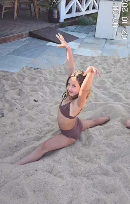 Rani Rose shows off her acrobatic skills