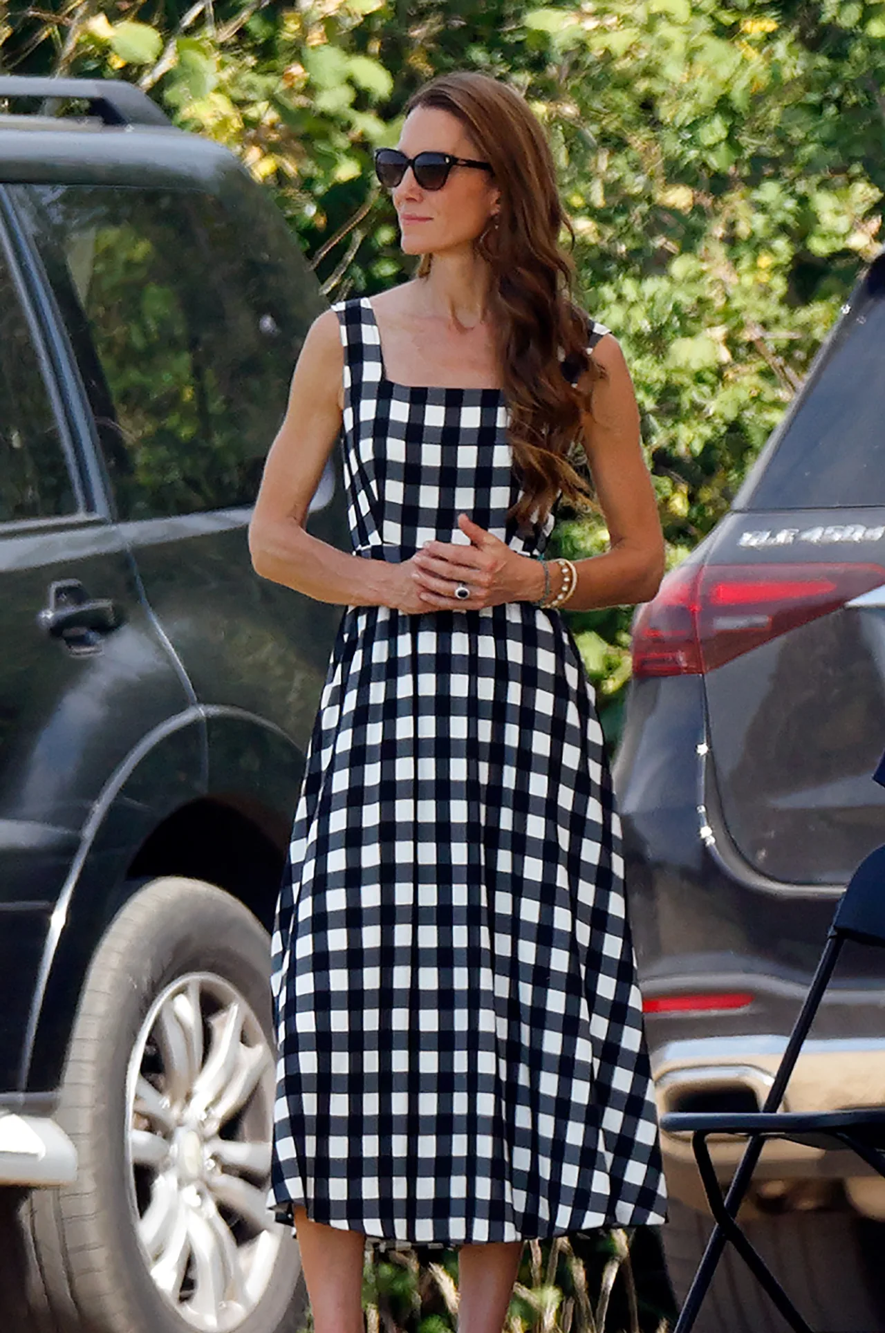 Kate Middleton stuns in a timeless black-and-white gingham dress