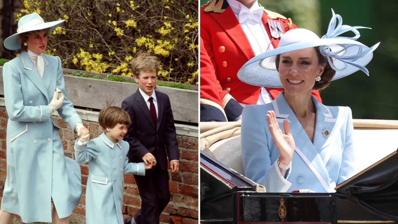 Kate Middleton revives Princess Diana's 1987 look featuring young Prince William at Trooping the Colour 2026