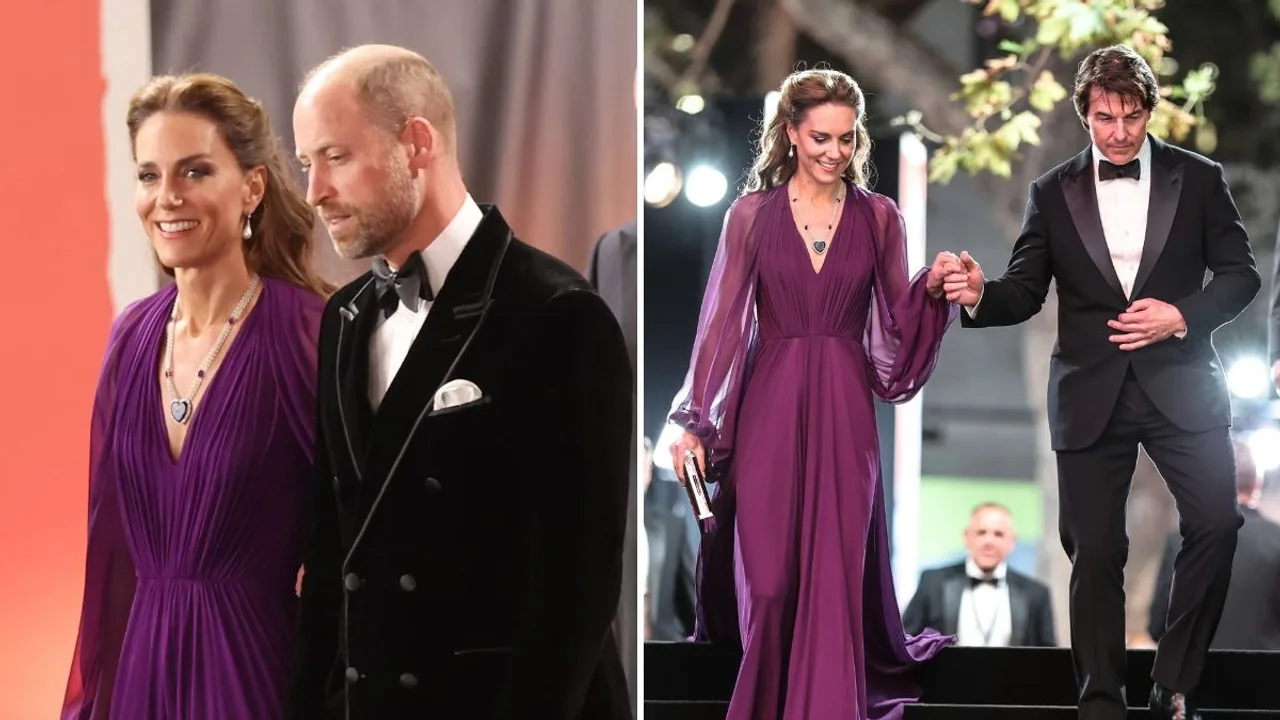 Kate Middleton wears rare Queen Mother necklace for surprise reunion with Tom Cruise at 'Digger' premiere