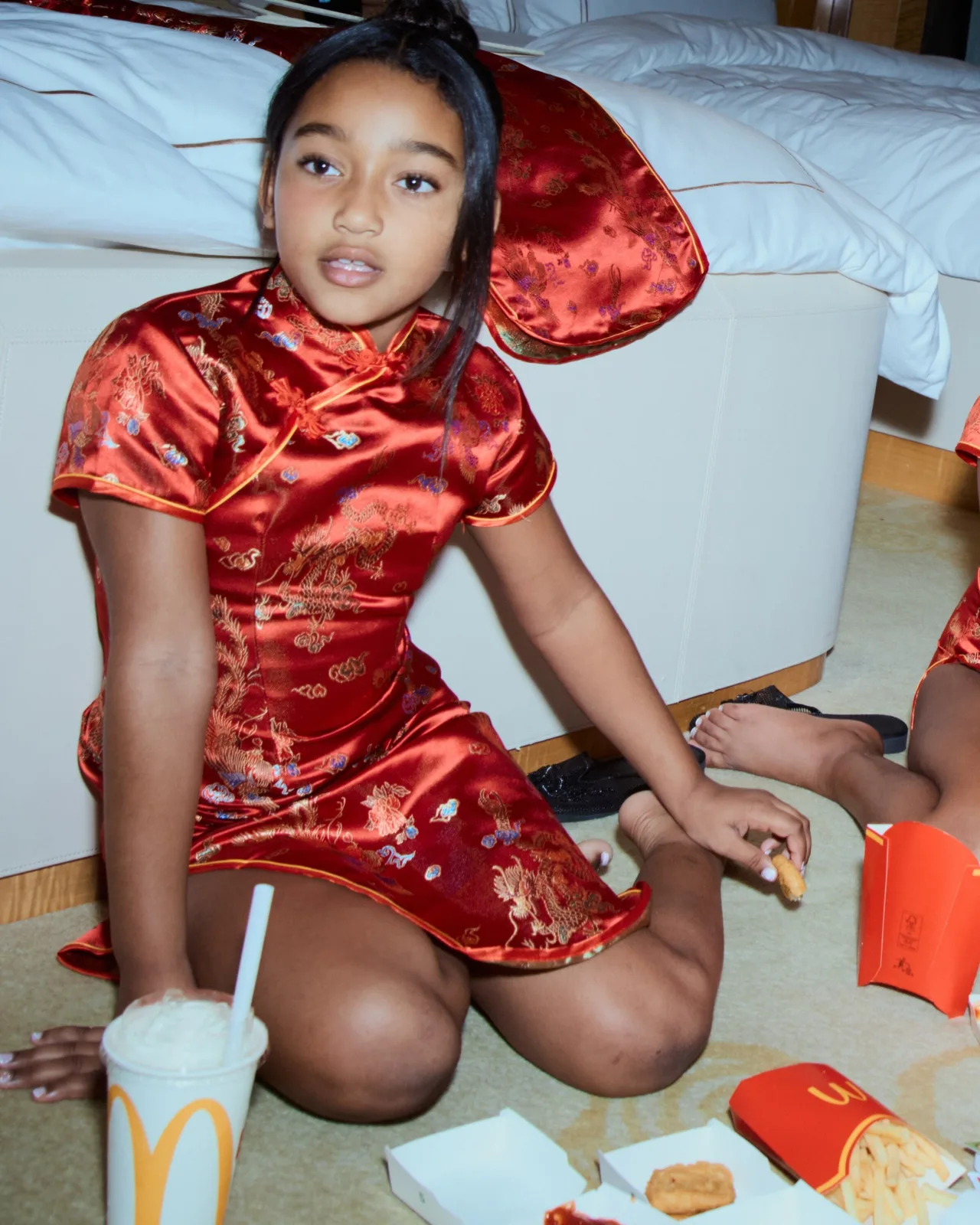 Kim Kardashian shares photo of daughter Chicago in traditional red qipao