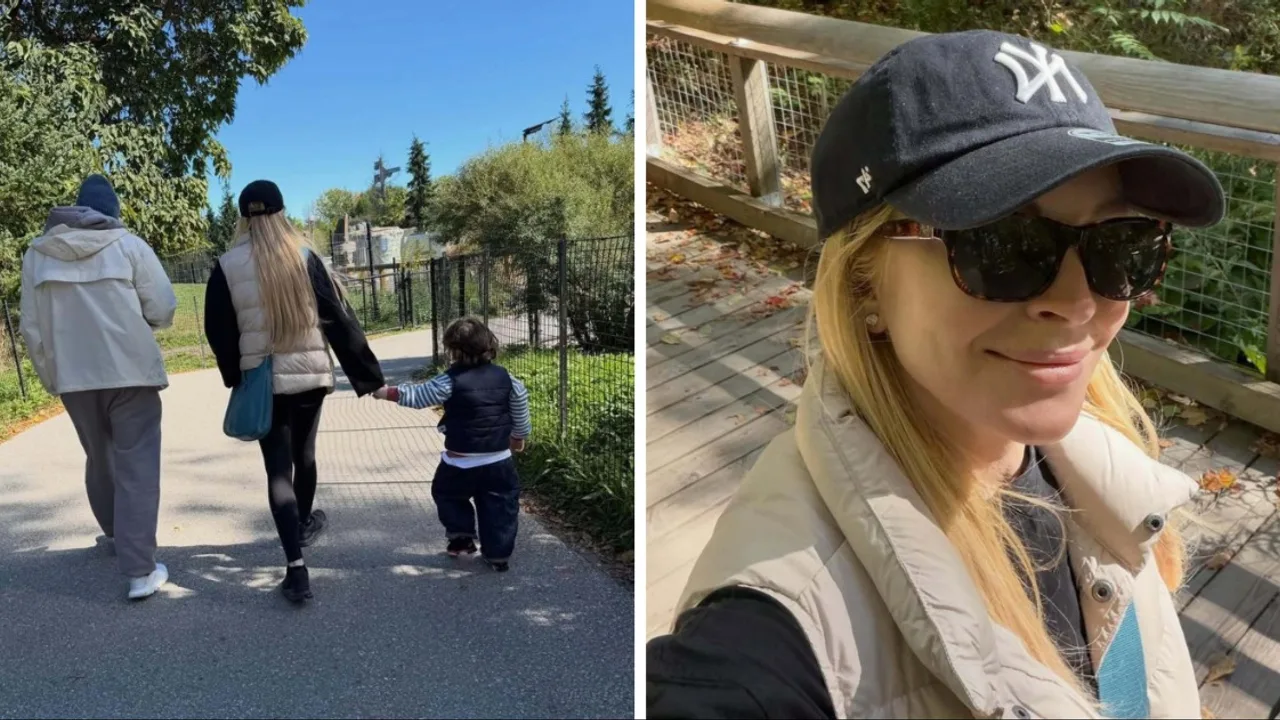 Lindsay Lohan shares rare family photos with three-year-old son Luai and husband Bader Shammas