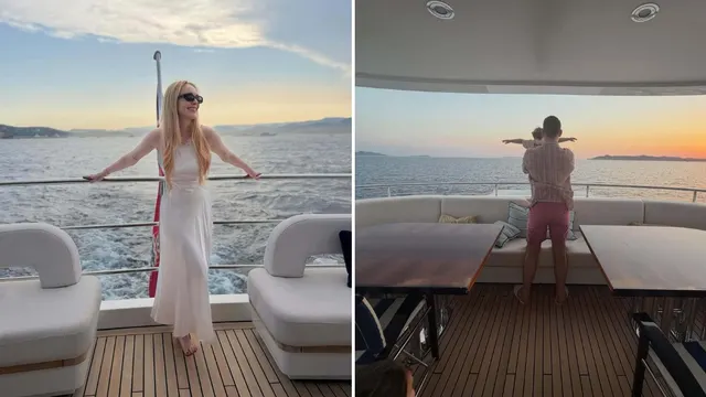 Lindsay Lohan shares rare photos from lavish family vacation ft three-year-old son Luai