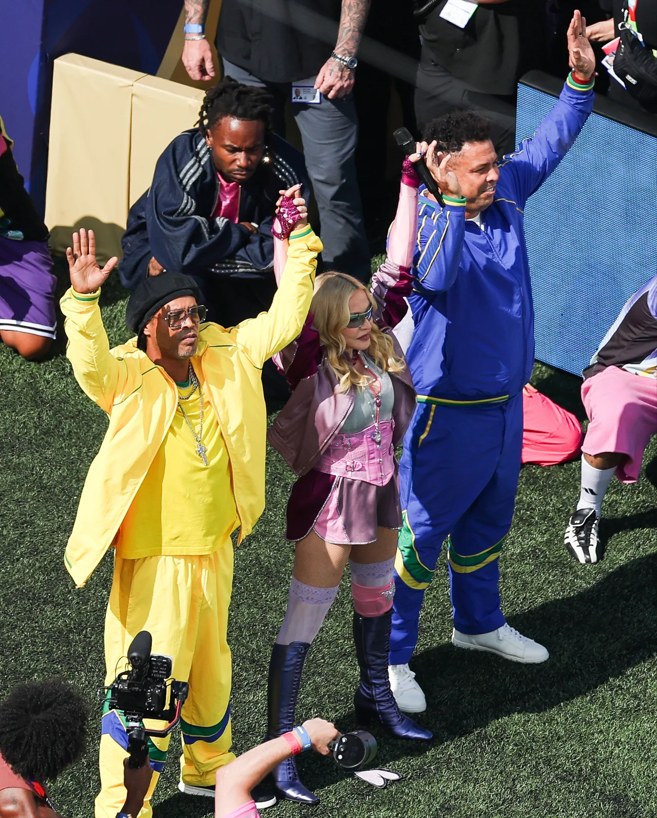 Madonna and Brazilian football legends match in custom FIFA looks