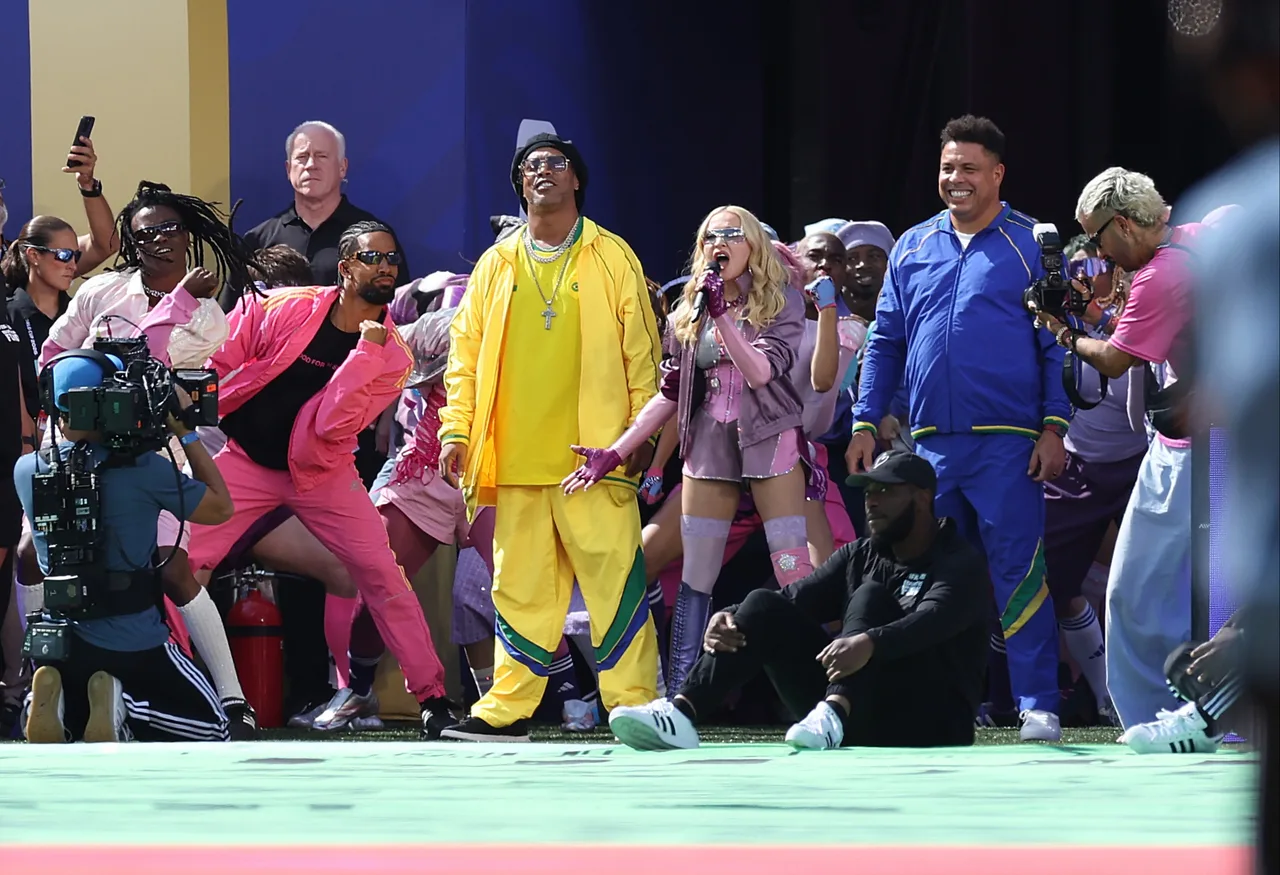 Madonna shares FIFA halftime stage with Ronaldo and Ronaldinho