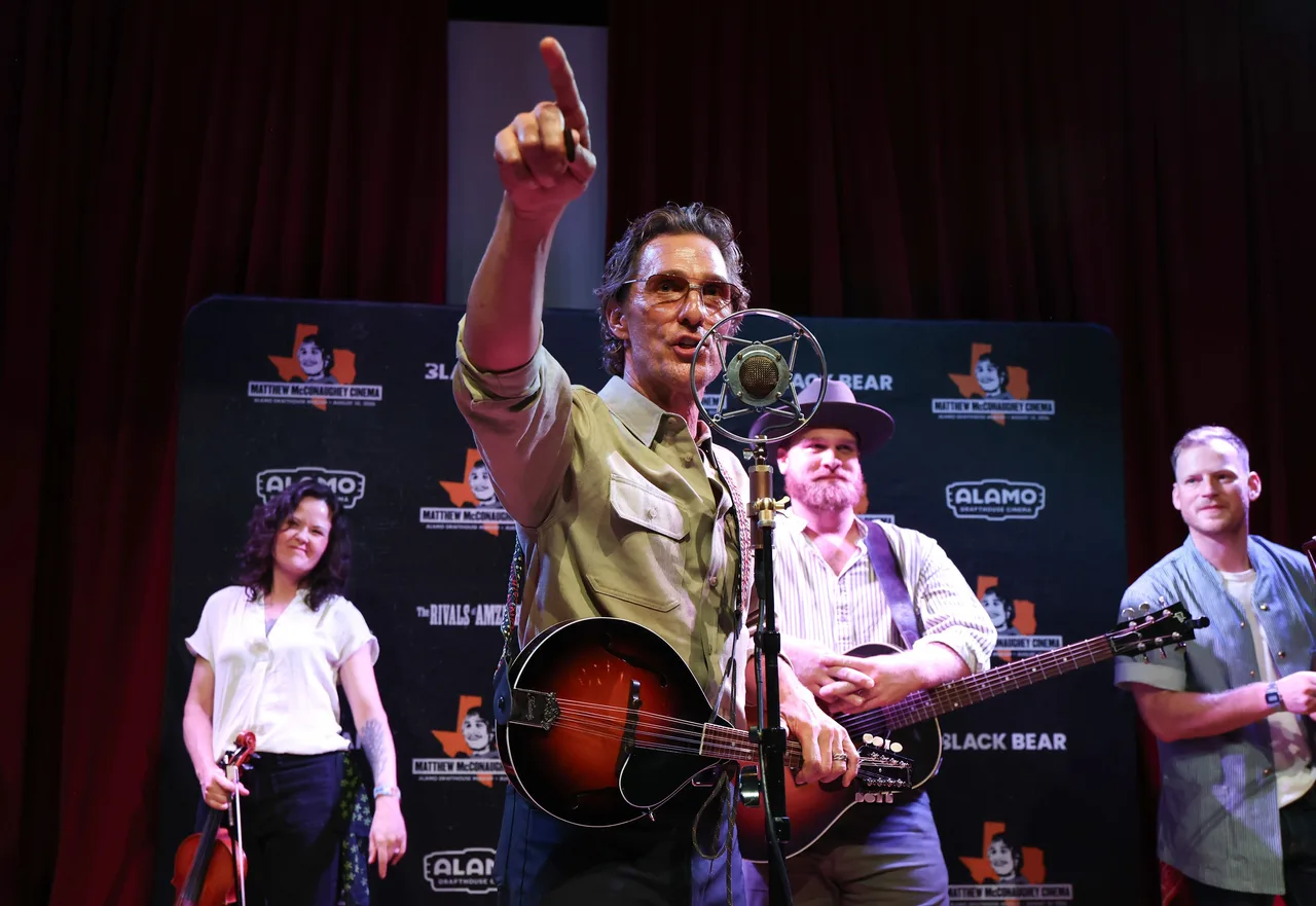 Matthew McConaughey performs onstage during dedication ceremony