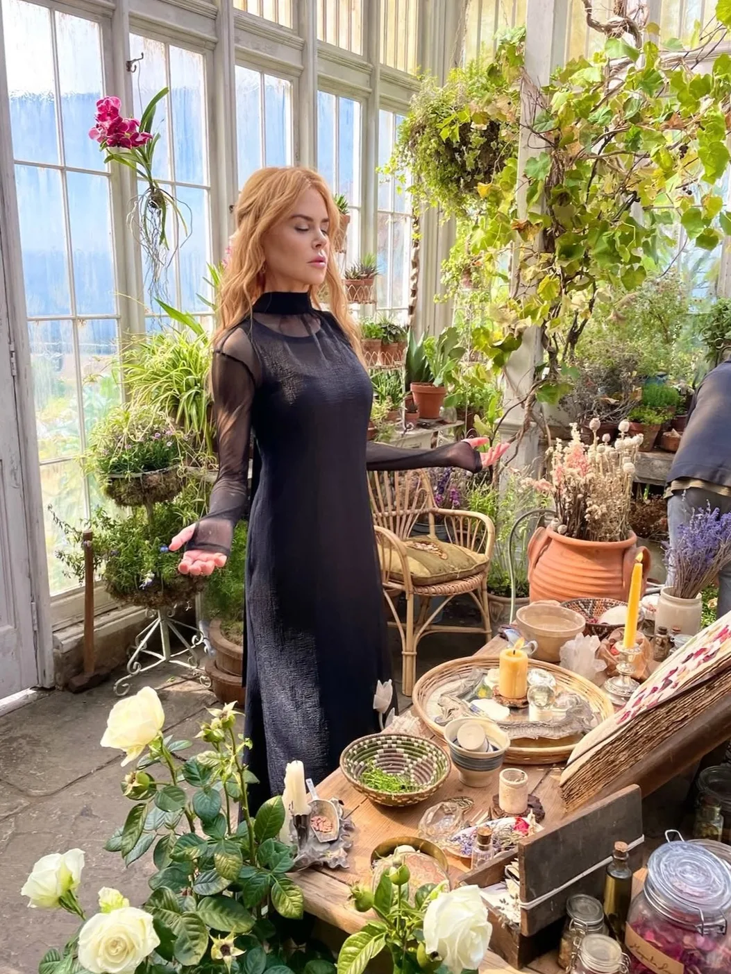 Nicole Kidman channels her witchy side on the 'Practical Magic 2' set