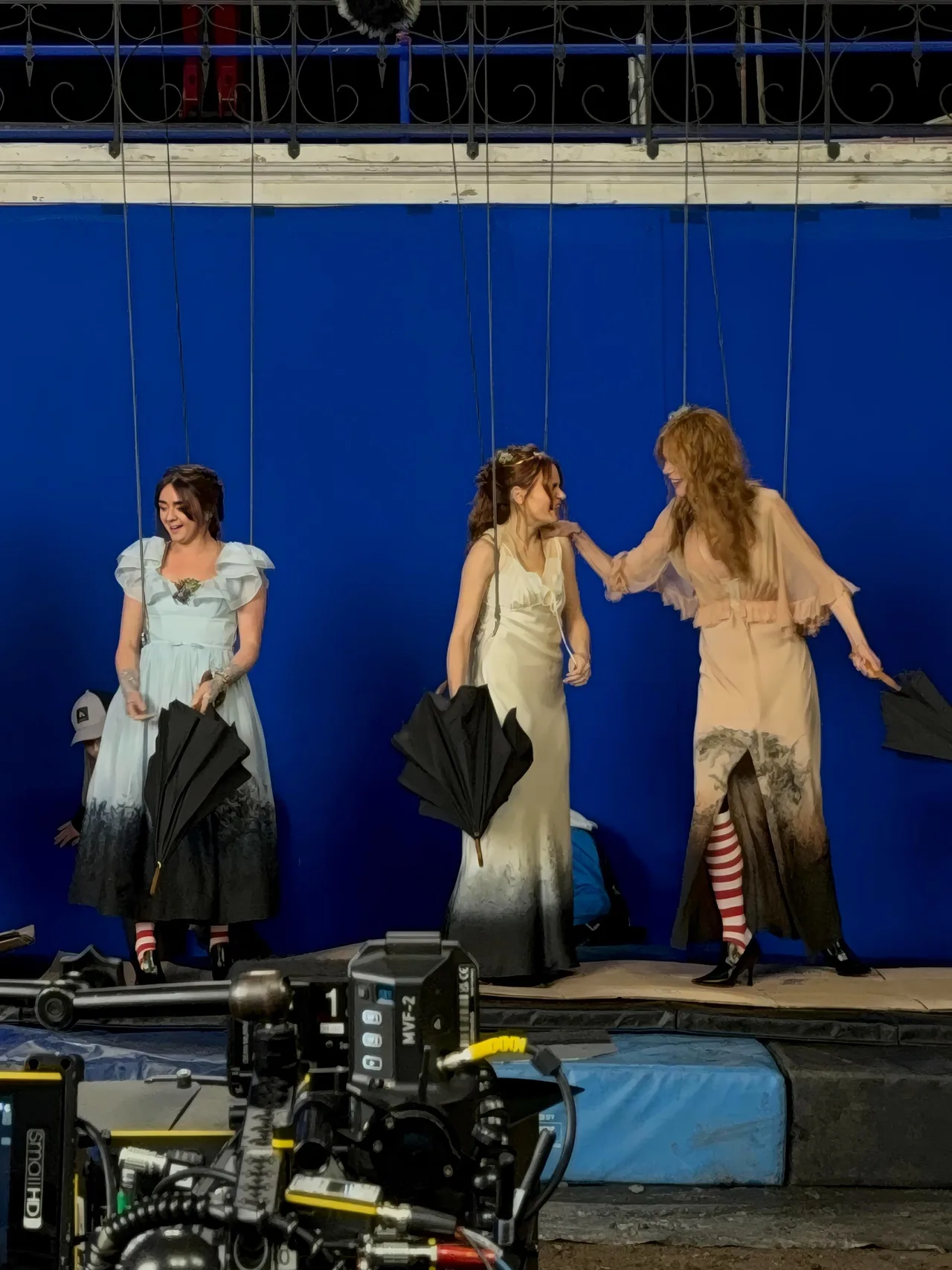 Laughter and playful moments unfold on the 'Practical Magic 2' set