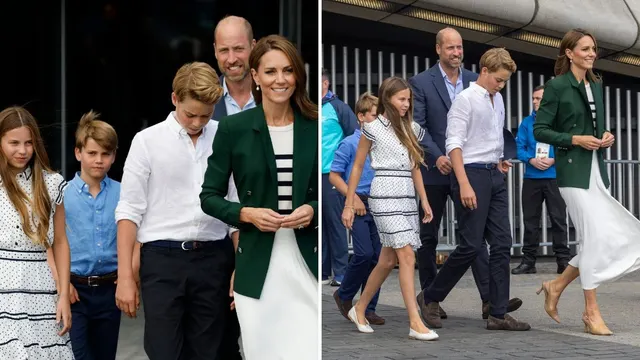 Prince William and Kate Middleton enjoy rare outing with all three children at Commonwealth Games