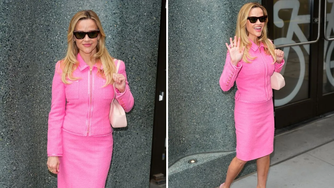 Reese Witherspoon reimagines Elle Woods' iconic Harvard arrival dress in latest outing for 'Legally Blonde' 25th anniversary
