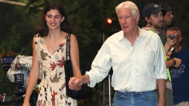 Richard Gere, 76, spotted filming new romantic drama with much-younger onscreen love interest Diana Silvers, 28
