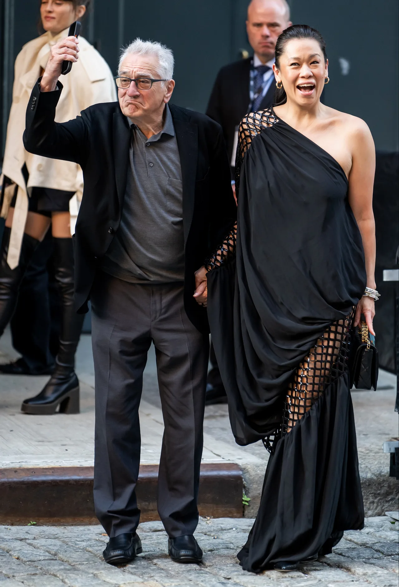 Robert De Niro appears in high spirits beside much-younger partner Tiffany Chen