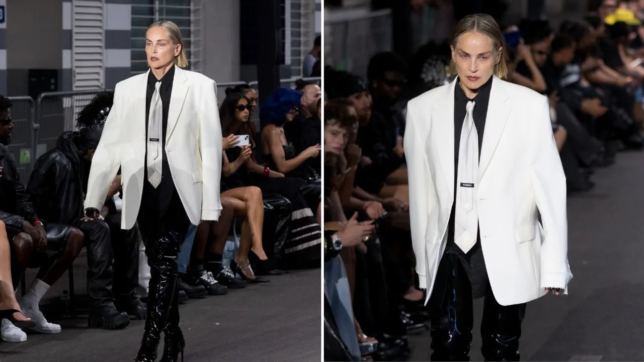 Sharon Stone, 68, makes fashionable runway return for the first time in over 30 years