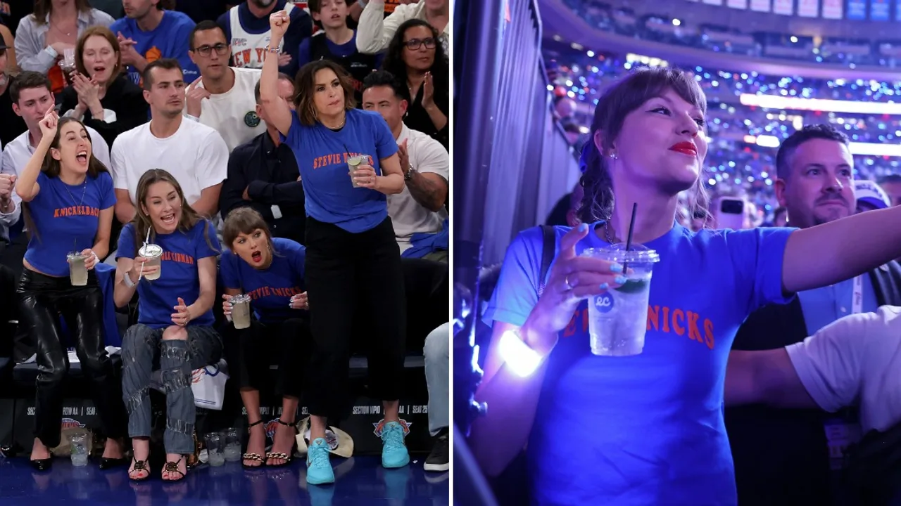 Taylor Swift and friends go viral for pun-inspired 'Knicks' outfit at the 2026 NBA finals