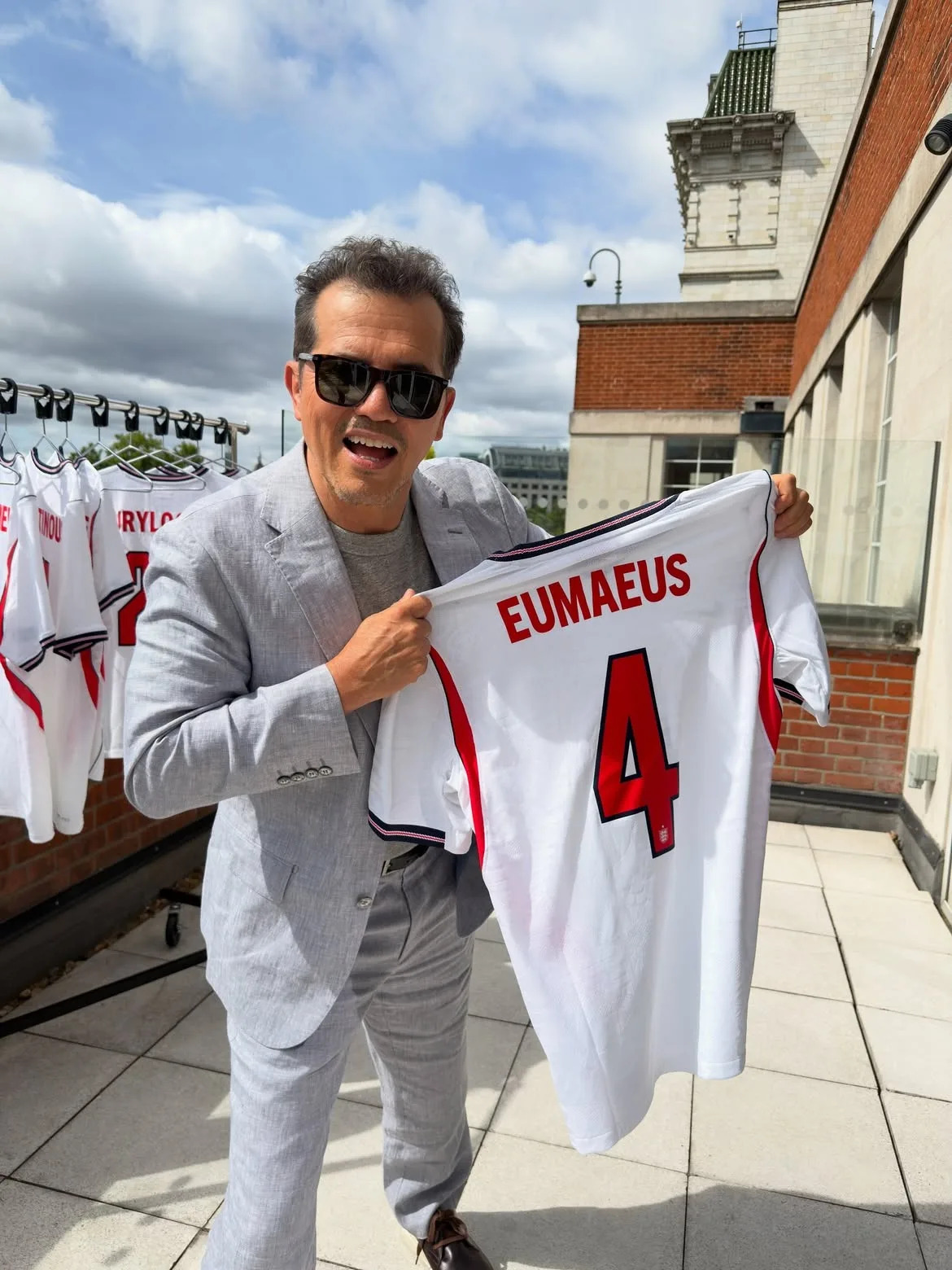 John Leguizamo appears in high spirits with Eumaeus jersey