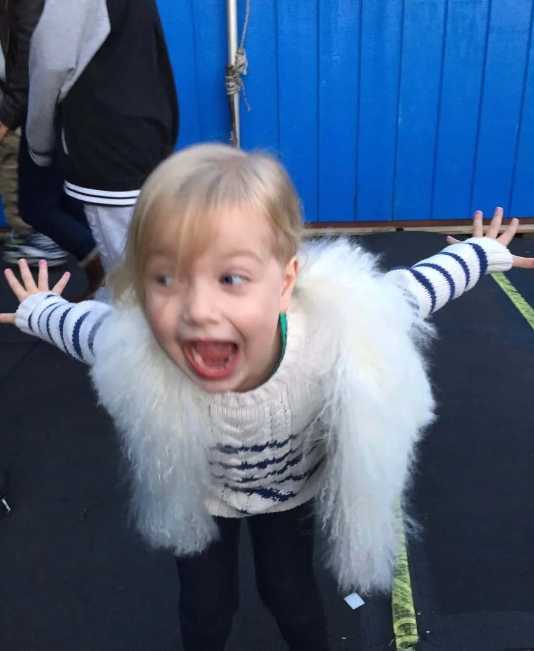 Hattie flashes big smile in goofy childhood photo