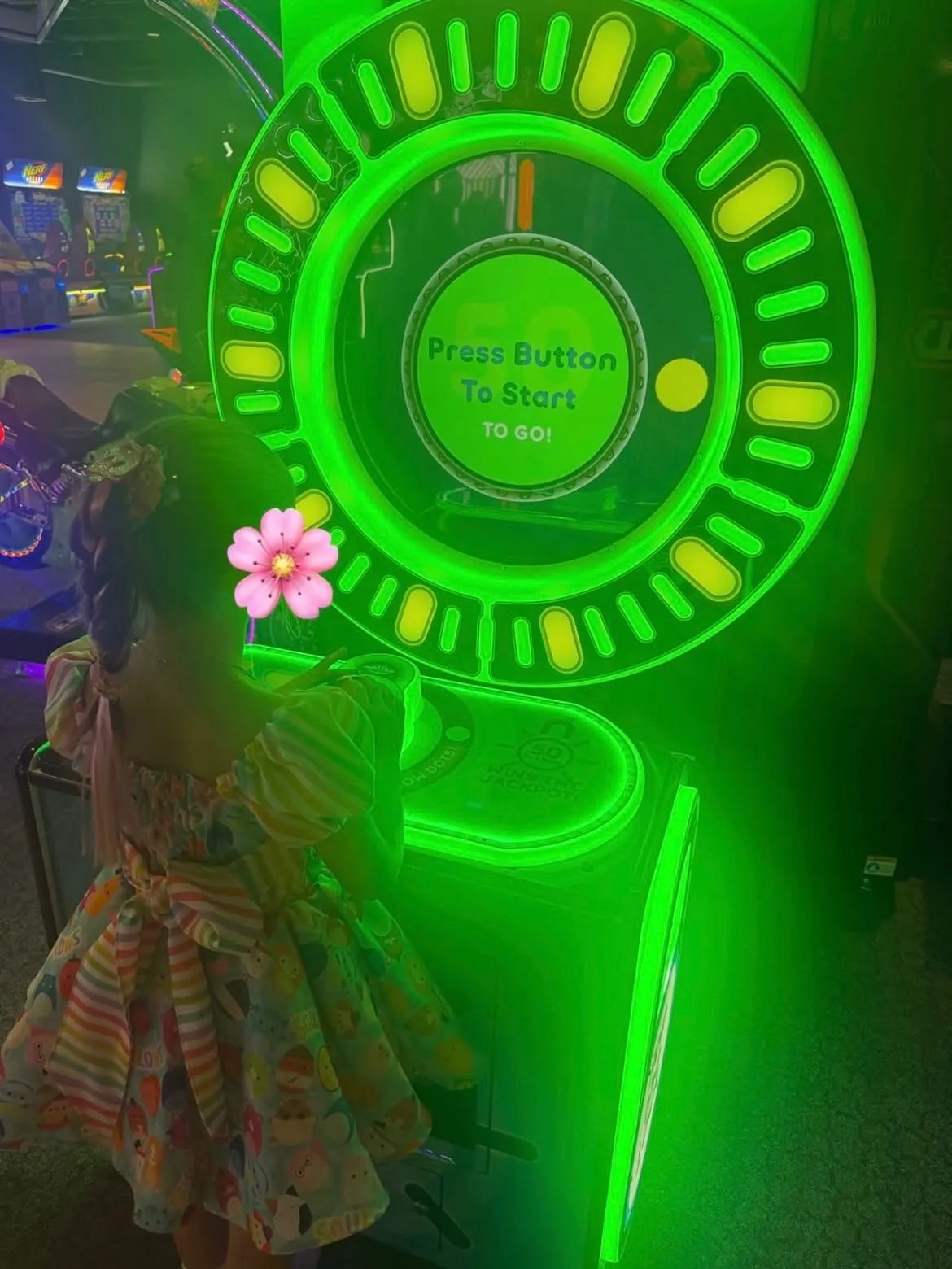 Khai looks like mini Gigi Hadid as she enjoys arcade game at the party
