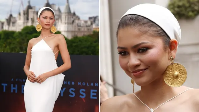 Zendaya channels Athena in Greek Goddess-inspired look for 'The Odyssey' London photocall