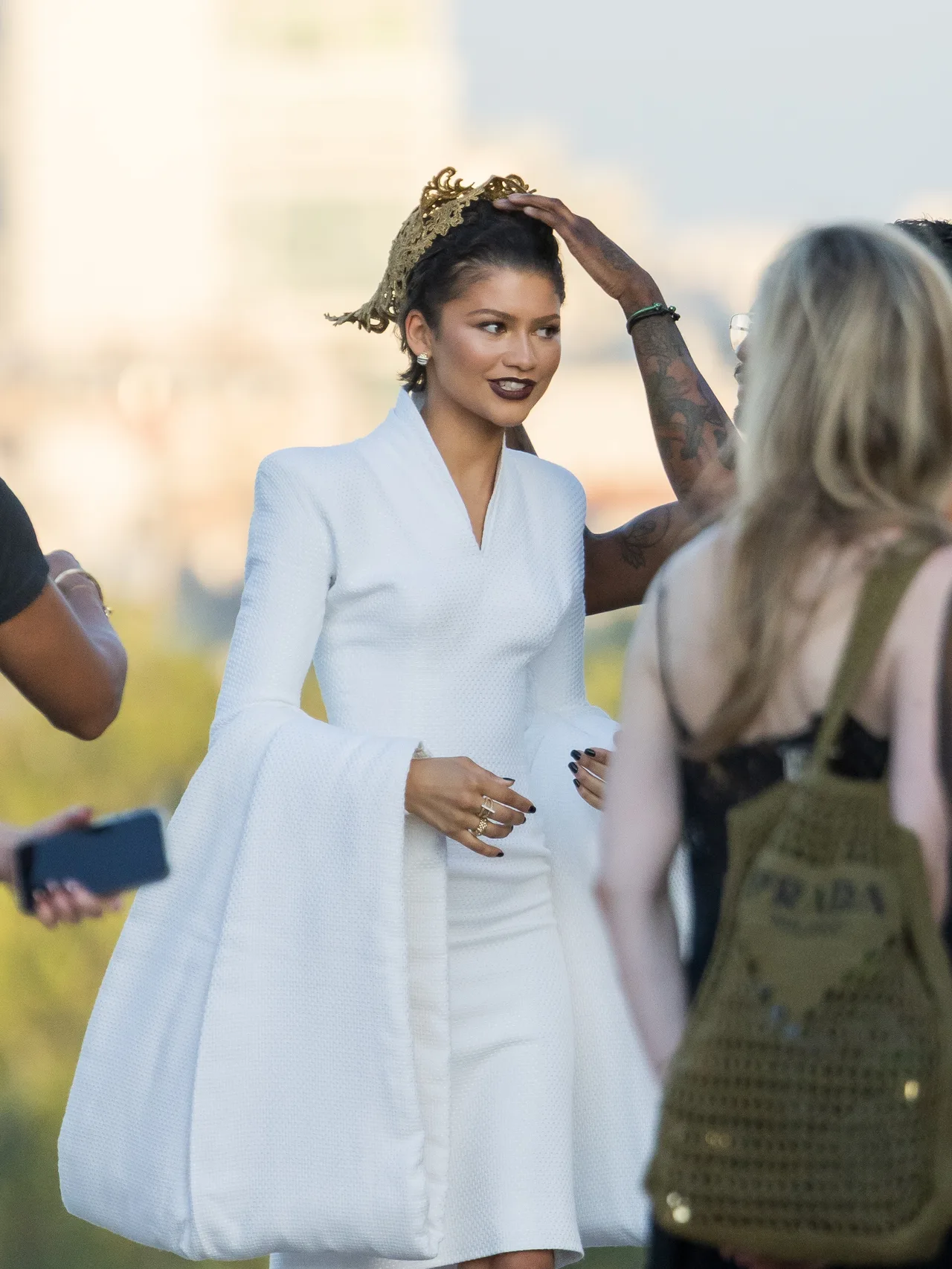 Zendaya wrapped up her movie crossover with effortless glam