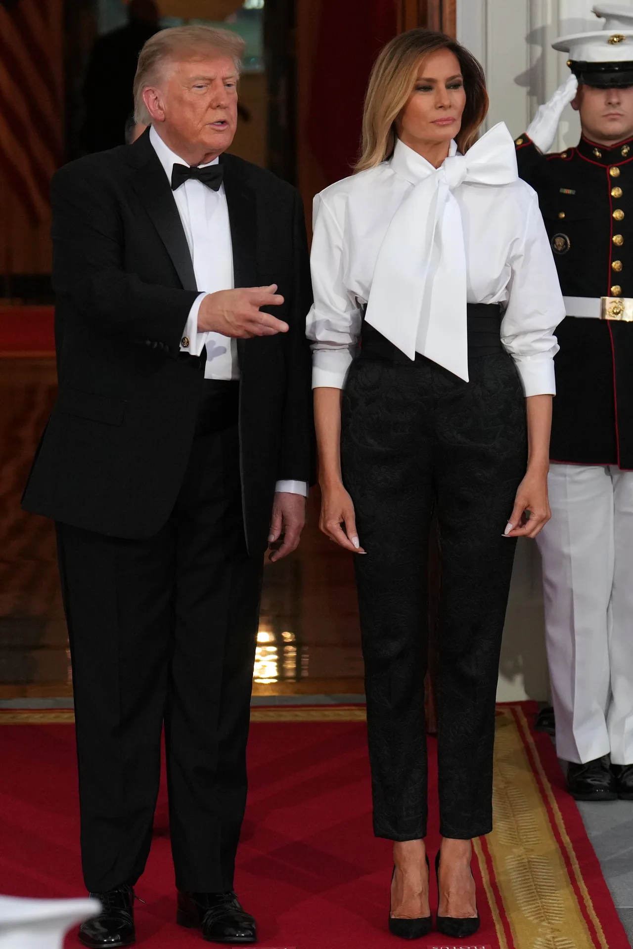 Melania skips the gown for unconventional look at state dinner