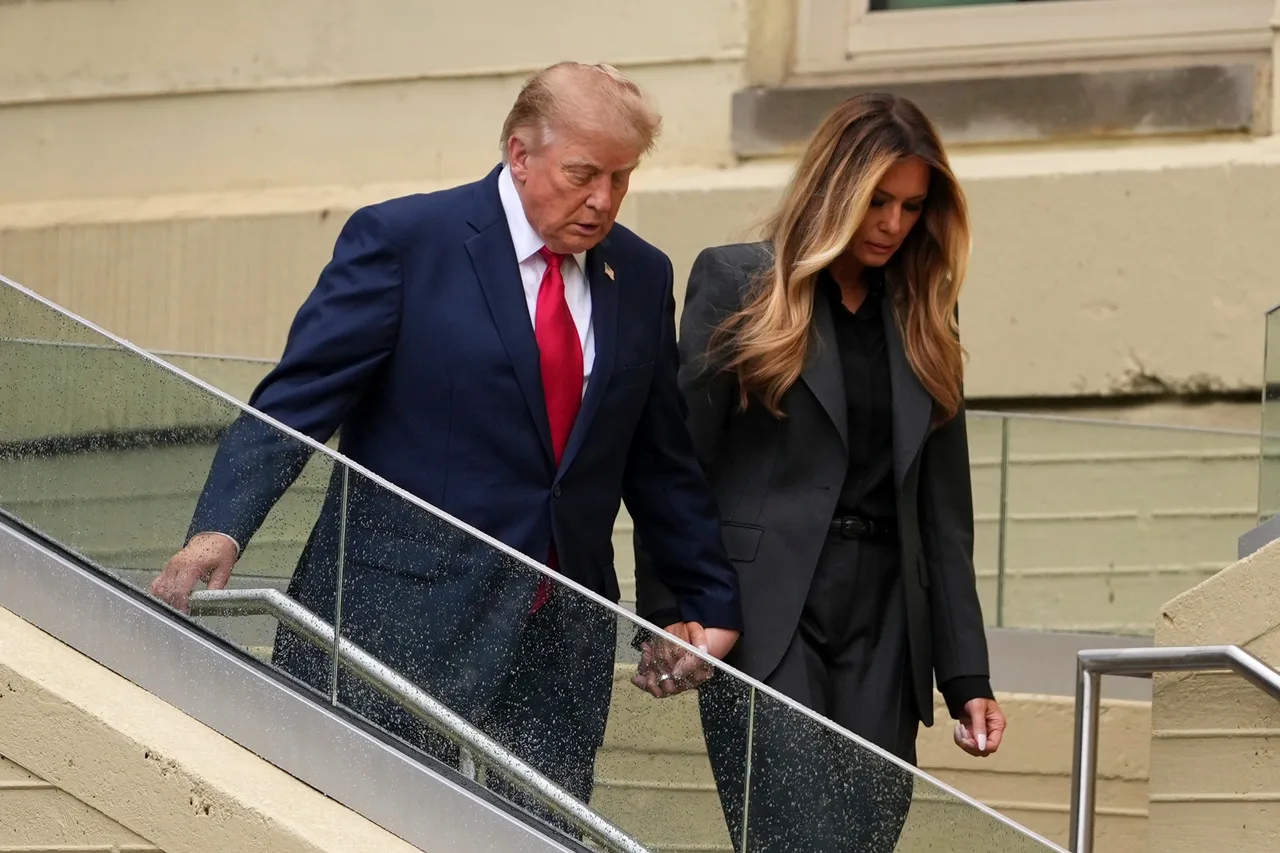 Trump and Melania arrive hand-in-hand