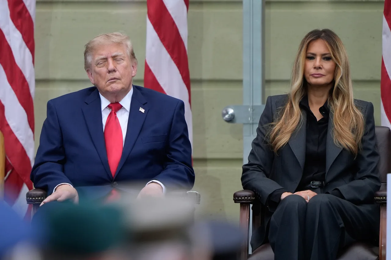 Melania remains composed beside Trump