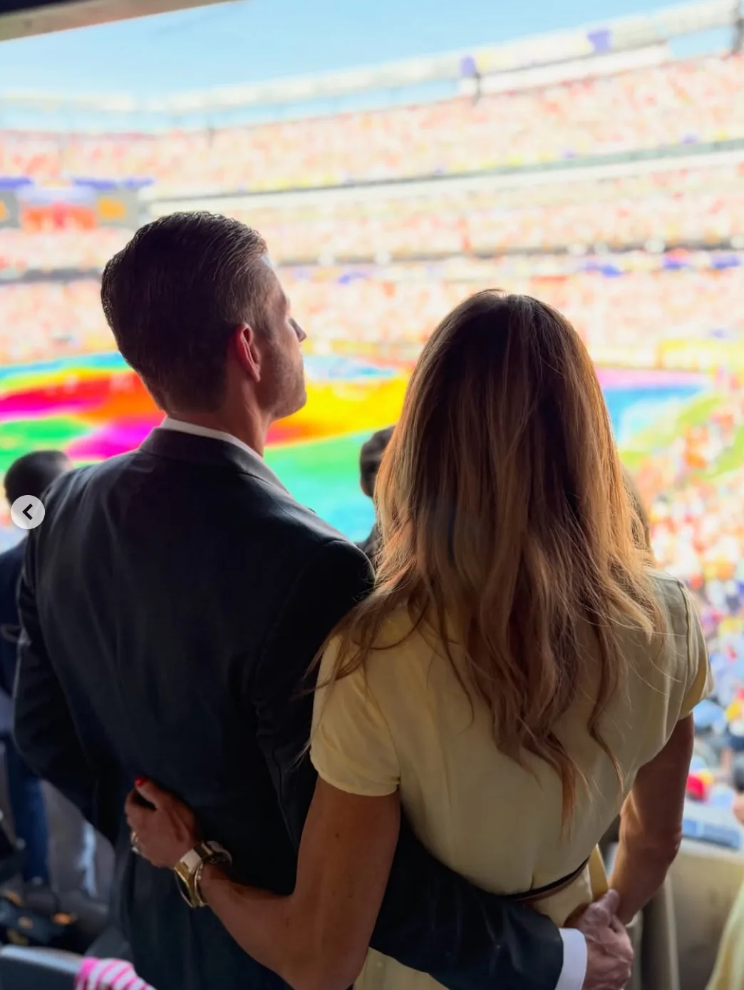 Lara and Eric Trump share tender moment