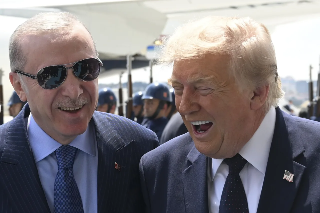 Trump, Erdogan break into laughter