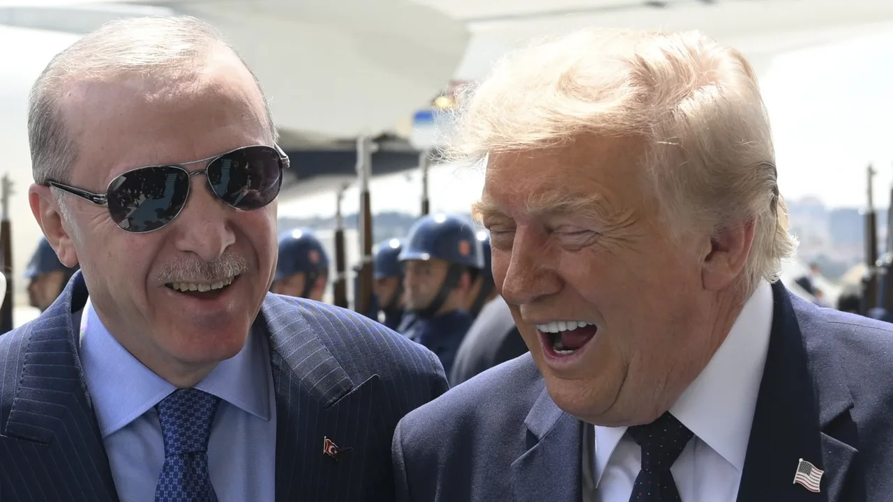 'I'm going because of Erdogan': Trump and Turkish president share warm handshakes and smiles at NATO