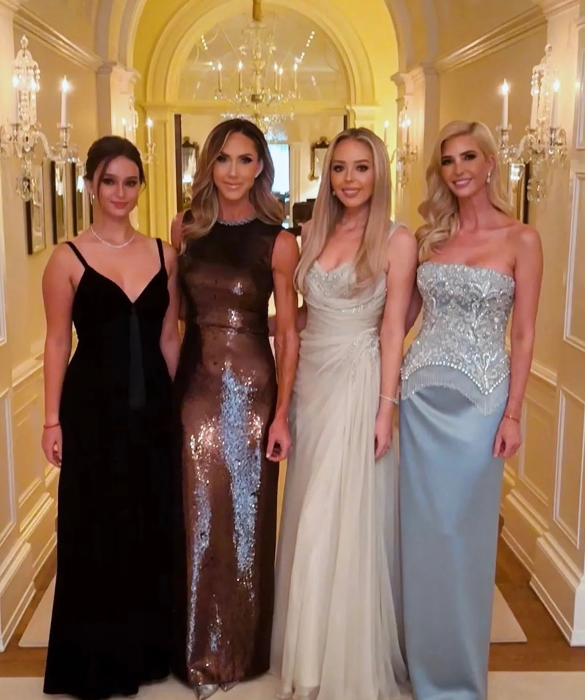Trump women turn the hallway into their photo backdrop