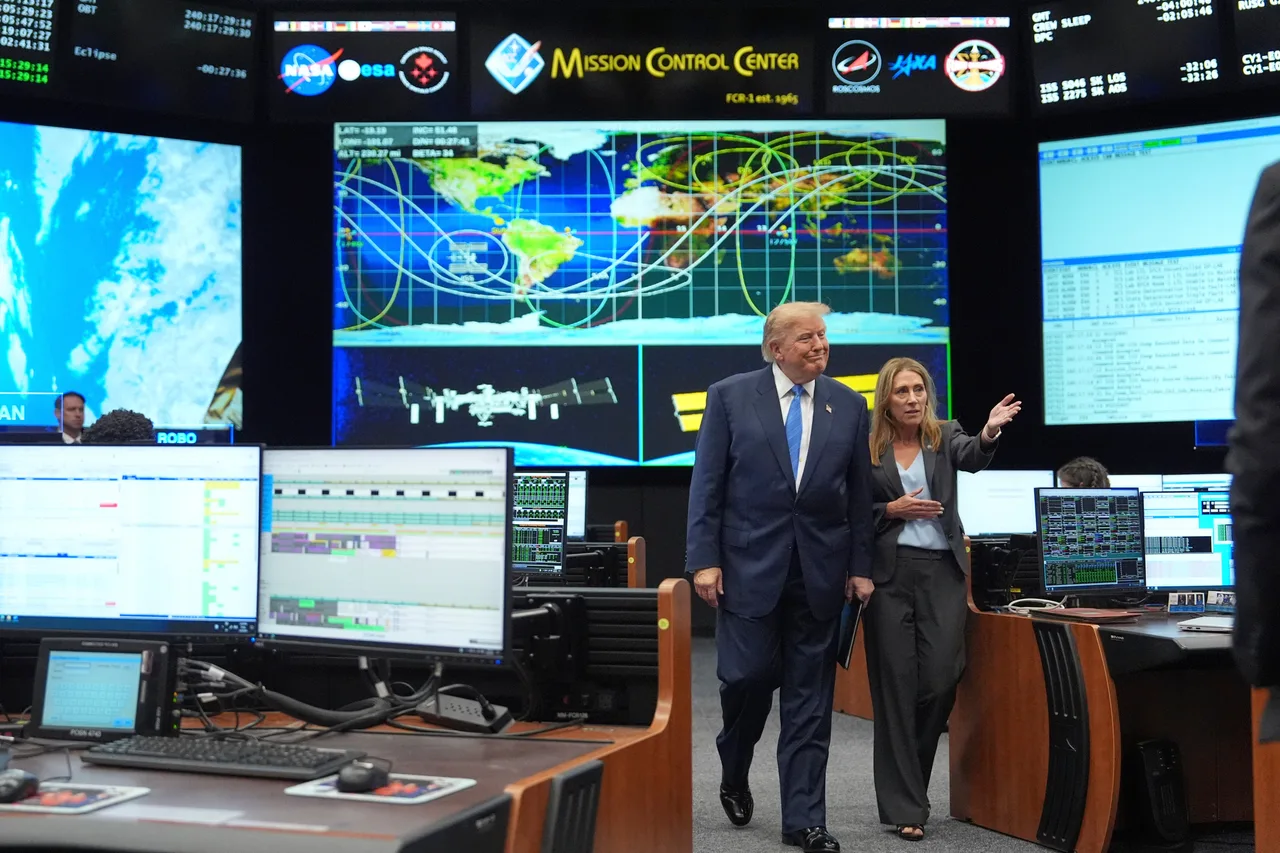 Trump steps inside NASA's Mission Control