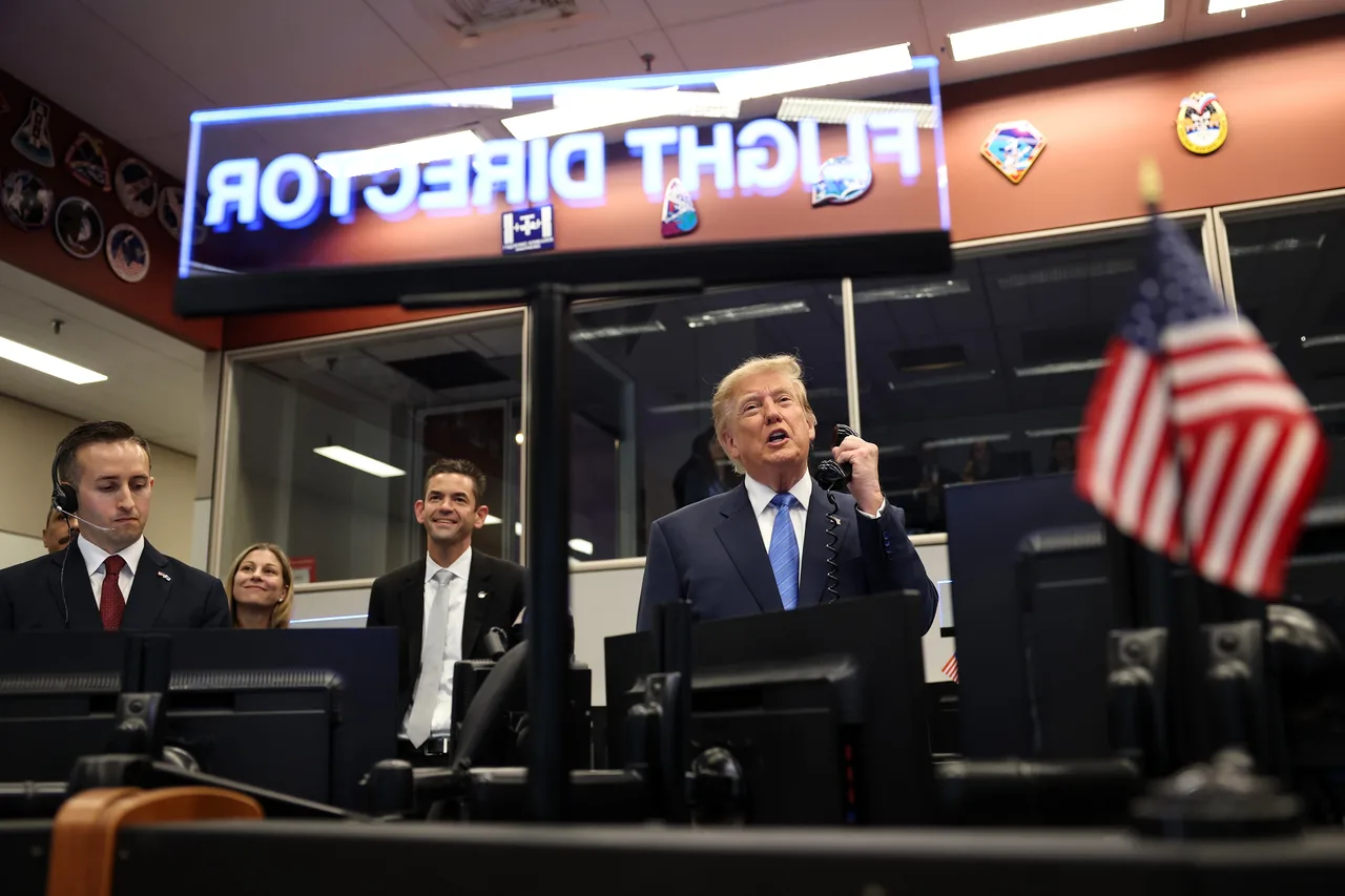 Trump makes a call to space