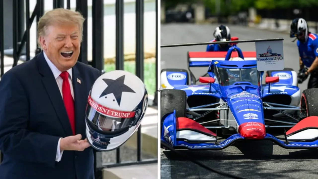 Trump kicks off Freedom 250 Grand Prix as IndyCar stars turn White House driveway into temporary pit lane