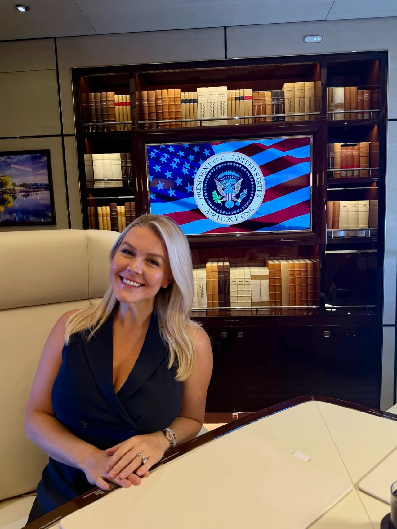 Karoline Leavitt shares an exclusive cabin moment