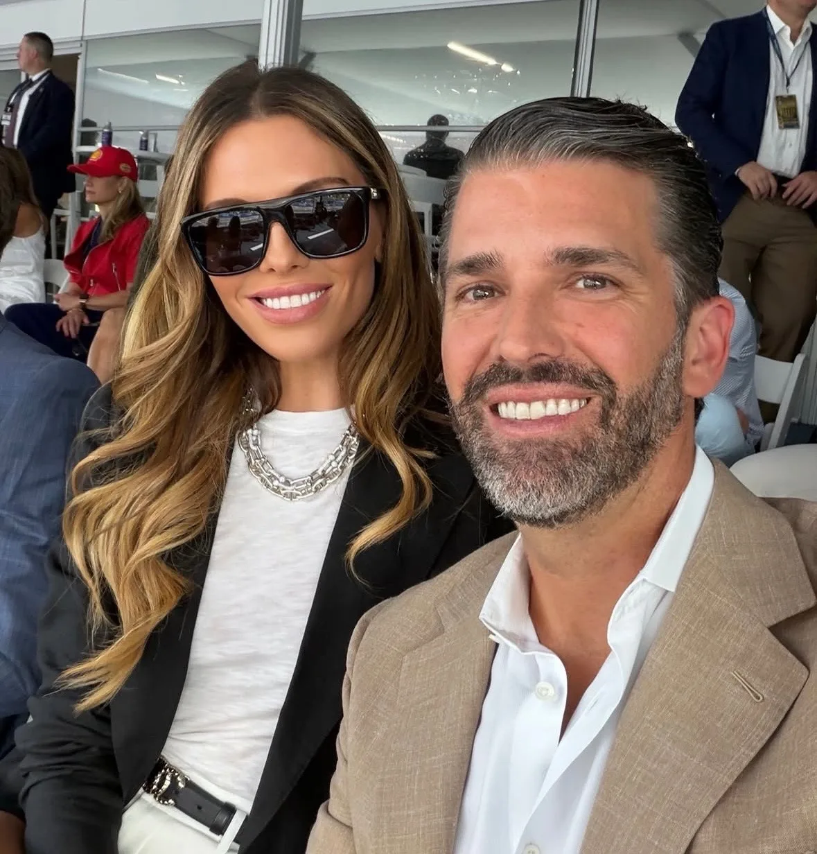 Don Jr and Bettina Anderson share trackside selfie