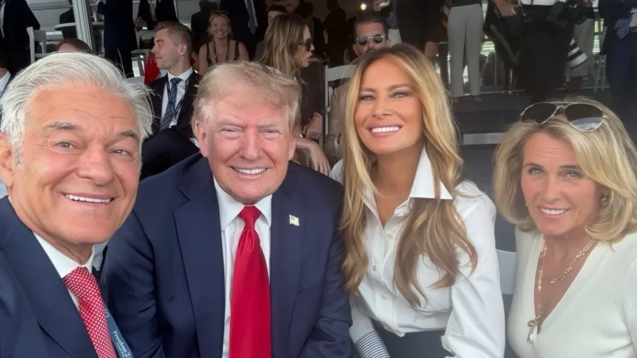 Inside VIP stands at Freedom 250 Grand Prix: Trump and Melania mingle with family and guests