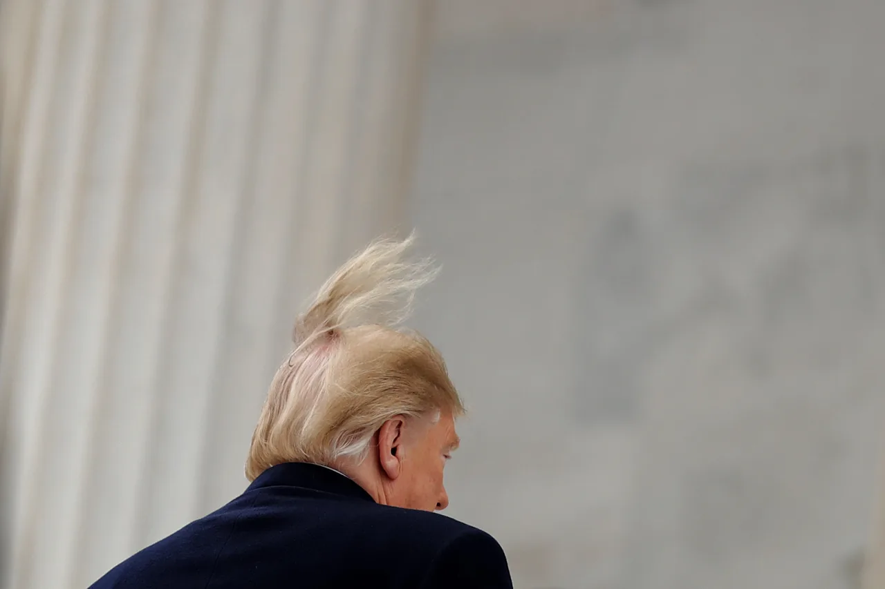 Trump’s hair meets its greatest enemy