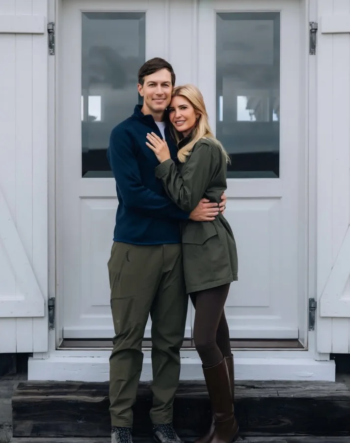 Ivanka and Jared share a warm embrace