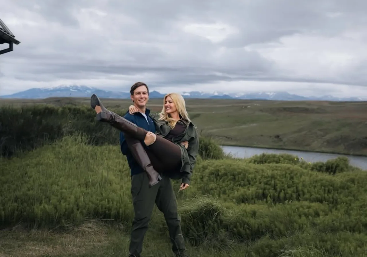 The couple's playful moment
