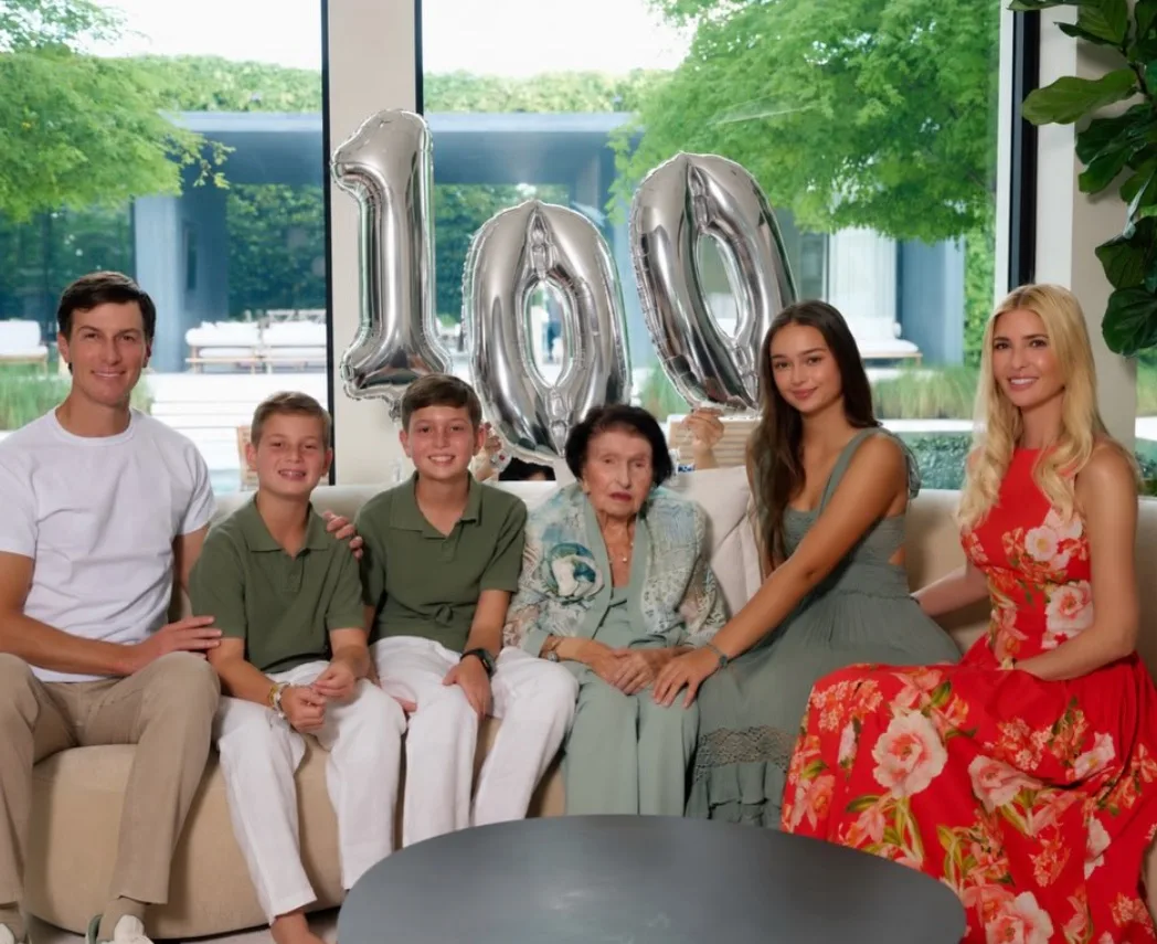 Ivanka and Jared pose with their three children and 'Babi'