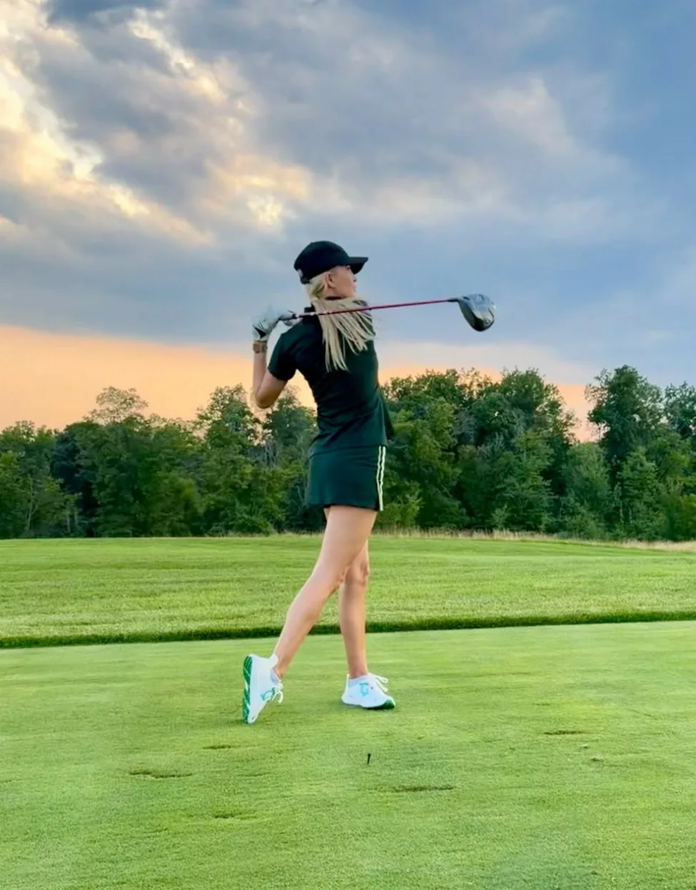 Ivanka Trump shows off her swing on the golf course