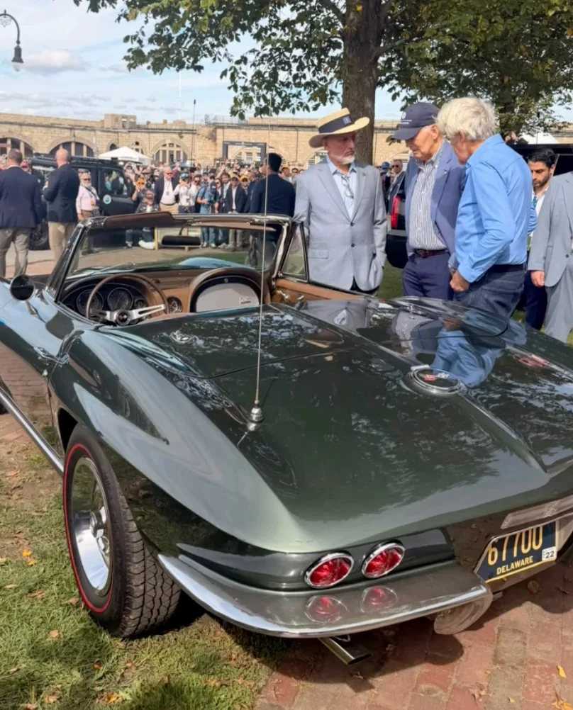 Biden shows off his beloved Corvette in Newport